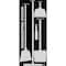 5S Supplies 5S Housekeeping Shadow Board Broom Station Version 14  - Black Board / Gray Shadows  With Broom HSB-V14-BLACK/GRAY-KIT - alternate 1